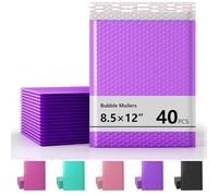 Oceanite Confezione da 40 buste a bolle d'aria, 21,5 x 30,5 cm, colore: viola