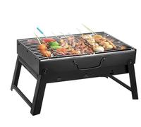 Oceano Barbecue a carbone in acciaio inox bracere richiudibile in metallo portatile bbq da esterno griglia per giardino pic-nic campeggio escursione gita (27x35x20cm)
