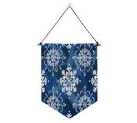 Oceano Beach Ocean Style Fiocchi di neve Safari Buon Natale banner da appendere con asta telescopica banner per feste appeso decorazione da parete per ufficio, scuola, aula, dormitorio, casa