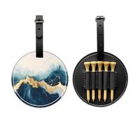 Oceano con la borsa di stoccaggio del tee di golf della stagnola d'oro, borsa multifunzionale di stoccaggio del tee di golf per gli uomini, materiale