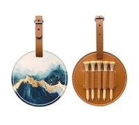 Oceano con la borsa di stoccaggio del tee di golf della stagnola d'oro, multifunzionale del tee di golf della borsa di stoccaggio per gli uomini,