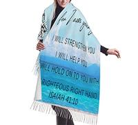 Oceano Isaia 41 10 Versetti Versetti Della Scrittura Non Temere Perché Io Sono Con Te Sciarpe Lunghe Da Donna Morbido Scialle Classiche Foulard Con Nappe