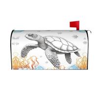 Oceano Mare Animale Tartaruga 01 Coperture per cassette postali Avvolgimenti magnetici Copertura per cassetta postale Giardino Decorazione per la casa