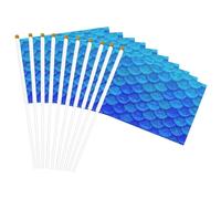 Oceano Mare Blu Sirena Scala di Pesce Stampa Palmare Bandiera Portatile Bandiere Celebrazioni Feste Vacanze Decor Incontro Eventi