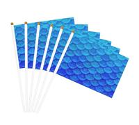 Oceano Mare Blu Sirena Scala di Pesce Stampa Palmare Bandiera Portatile Bandiere Celebrazioni Feste Vacanze Decor Incontro Eventi