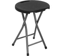 OCEANO Sedia sgabello pieghevole in legno mdf struttura metallica ideale sedia cucina soggiorno terrazzo balcone veranda giardino ripiegabile richiudibile salvaspazio (Sgabello Plastica)