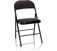 OCEANO Sedia sgabello pieghevole in legno mdf struttura metallica ideale sedia cucina soggiorno terrazzo balcone veranda giardino ripiegabile richiudibile salvaspazio (Sedia Similpelle)