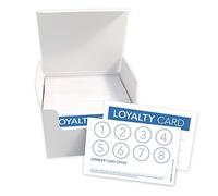 Oceanpads - 200 carte fedeltà in una scatola di presentazione, carta bianca da 300 g/m², 85 mm x 55 mm (70086)