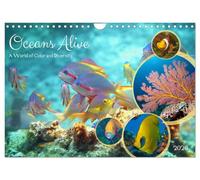 Oceans Alive - A World of Color and Diversity (Wall Calendar 2026 DIN A4 landscape), CALVENDO 12 Month Wall Calendar: Discover the Richness of Marine Life!