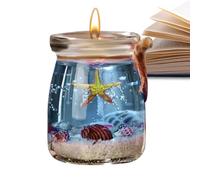 Oceans Theme Gel Candle, Sea Shell Gel candele profumate, Candele profumate gel, Cera gel conchiglia stella marina, Oceans Theme Blue Purple Pink Gel Candle, Candele vaso aromaterapia, Ambiente