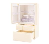 Oceanside Fridgela Delle Bambole, 1:12 Scala Frigorifero Realistico a Doppia Porta, Mobili per la Casa Delle Bambole in Miniatura Dettagliata per Il Gioco, Raccolta e Display Della (Plastica)