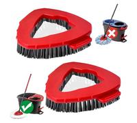 Oceda Scrub Brush, 2 testine rotanti compatibili con O-Cedar EasyWring 1-Tank System, spazzola per la pulizia con setole rigide per bagno, cucina, vasca e piastrelle (non adatta a RinseClean 2-Tank)