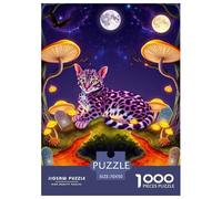 Ocelot 1000 Pieces Puzzle Creative Pet Cats Jigsaw for Adults from 14 Years Gift Jigsaw Games 70x50cm/1000pcs