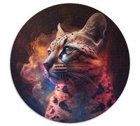 Ocelot Nebula Puzzle 1000 Teile, Kartonpuzzle, Kunstwerk, Dekor, Intelligenzspielzeug für Familien-Indoorspiele, 1000 Teile (67,5x67,5cm)