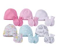 Ocesies Brand Unisex Baby Cap a 12 pezzi e set di mitten Cats Newborn