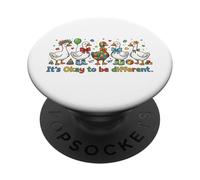 Oche per la consapevolezza dell"autismo Va bene essere diversi PopSockets PopGrip Adesivo