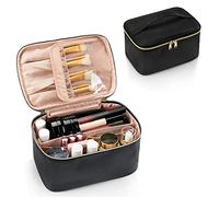 OCHEAL Borsa di trucco, borsa cosmetica portatile, organizzatore della cassa di trucco di viaggio di grande capacità, 001_nero, 1-layer, 1 strato