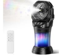 Ocikry Ventole nebulizzanti per esterni, ventilatore portatile con batteria da 30000 mAh e telecomando, serbatoio da 2 litri e modalità nebbia a 4 velocità, sollievo dal calore estremo per campeggio