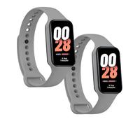 OcioDual 2 Piezzi Cinturino di Compatibile con Xiaomi Smart Band 8 Active/Redmi Smart Band 2, colore Grigio, cinturino di ricambio in Silicone Gomma morbida e flessibile per lo sport traspirante