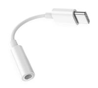OcioDual Adattatore da Connettore USB Tipo C Maschio a Jack 3.5mm TRRS OMPT Femmina Bianco Mini Cavo Aux Audio Stereo per Cuffie