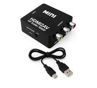 OcioDual Adattatore HDMI RCA, Adattatore Scart HDMI per TV, Convertitore HDMI to VGA, Presa Scart per TV, Connessione video PAL/NTSC 1080p per PC, PS1, PS2, N64, HDMI2AV, Colore Nero