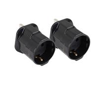 OcioDual Adattatore UK Ita, Adattatore Presa UK x2, Spina Inglese, Regno Unito all'UE, Adattatori Prese Inglesi, Spina da Viaggio, Convertitore da 2-pin a 3-pin, Presa UK Italiana, Nero