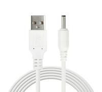 OcioDual Cavo Alimentazione da USB a DC, Alimentatore 5V 2A, AC/DC Adapter, Adattore AC 5V, Cavo di alimentazione universale per telefoni Tablet, Fotocamera, Router, LED, Dritto, Bianco