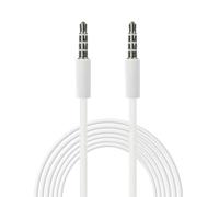 OcioDual Cavo Jack Maschio Maschio da 3,5, Cavo Audio Jack da 3,5 mm, Aux Altoparlanti, Prolunga da 3,5, Aux Stereo da 1 m per Cuffie, Auto, PC, Telefoni, MP3, Amplificatori, Bianco