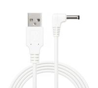 OcioDual Cavo USB a DC 5V (fino a 2A), cavo di alimentazione per tablet, fotocamera, router, CCTV, DVR, LED, altoparlante, connettore rotondo, gomito, bianco