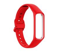 OcioDual Cinturino Compatibile per S Galaxy Fit 2 Bracciale di Ricambio Impermeabile Traspirante Silicone Resistente Colore Rosso