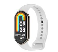 OcioDual Cinturino di Ricambio Compatibile con Xiaomi Mi Band 9 y Mi Band 8, Bianco, Cinturino di Ricambio in Silicone, Morbida Gomma Sportiva Traspirante Flessibile