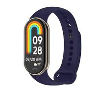 OcioDual Cinturino di Ricambio Compatibile con Xiaomi Mi Band 9 y Mi Band 8, Blu Notte, Cinturino di Ricambio in Silicone, Morbida Gomma Sportiva Traspirante Flessibile