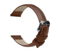 OcioDual Cinturino Smartwatch in Pelle Marrone 20mm, Cinturino Orologio, Smartwatch, Orologio Uomo, Orologio Donna, Cinturini Orologi Universali per Orologio Digitale Sgancio Rapido