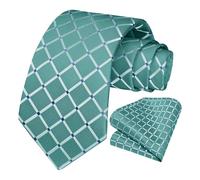 OcioDual Cravatta Blu Chiaro Uomo, Cravatta Uomo con Fazzoletto da Taschino, Set Elegante per Celebrazioni, Eventi, Cravatte Matrimoni, Uomini d'affari, Gravatas Hommes