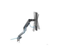 OCIODUAL TOOQ DB4132TNR-G Supporto da Tavolo pivotante e inclinabile per schermi da 17" a 32" con Due Bracci regolabili, Grigio