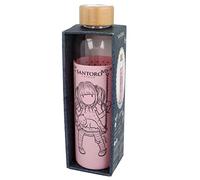 OCIOSTOCK ST00295 STOR Bottiglia in Vetro con Custodia in Silicone 585 ml. GORJUSS, Multicolore, Mediano
