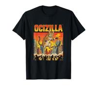 Ocizilla Ocicat Cat USA - Catzilla Mostro Film Parodia Maglietta