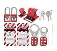 Ockout Tagout Kit, Blocco Elettrico Tag Out Kit Lockout Lucchetto Lucchetto, Set Blocco Elettrico con Custodia per Industriale, Serrature e Accessori
