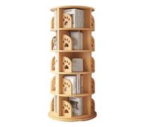 OCKULT Teiere Scaffale Rotante, Libreria Girevole, Organizer for Libri Girevole A 360° for Camera Da Letto, Soggiorno(52x168.5cm)