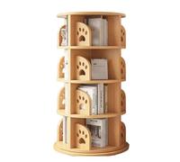 OCKULT Teiere Scaffale Rotante, Libreria Girevole, Organizer for Libri Girevole A 360° for Camera Da Letto, Soggiorno(52x135cm)