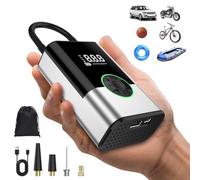 Ockwred 6000mAh Pompa ad Aria Elettronica Portatile, 150PSI Pompa per Bicicletta Elettrica, Compressore d'Aria Portatile Senza Fili, Compressore d'Aria Elettrico Portatile, Pompa per Auto, Nero