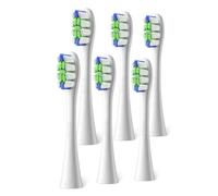 Oclean Standard Clean Testine di ricambio, 6 pezzi di testine per spazzolino elettrico, compatibili con tutti gli spazzolini elettrici Oclean, con setole DuPont - Bianco