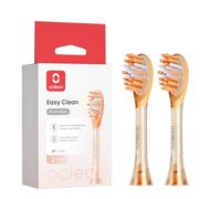 Oclean Testa della spazzola Easy Clean, Testine di ricambio per Oclean Ease spazzolino elettrico, Gomma morbida,Pulisci lingua, Certificato FDA, Arancione