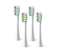 Oclean Testine di Ricambio Professional Clean 4 Pezzi, Adpt per tutte le spazzole elettriche oceaniche per adulti, Setole DuPont ™ certificate dalla FDA, Testa a pennello a forma di W, 4 Pezzi, Bianco