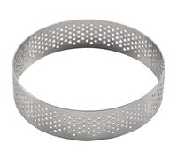 Ocnvlia 10 Pezzi Rotonda in Acciaio Torre Pie Torre Torta Torta Utensili da Forno Forati Mousse Torta 8 cm