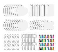 Ocnvlia 160 Pezzi Grezzi a Sublimazione, a Sublimazione, Set di Dimensioni trasferimento di, Nappa,