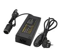 Ocnvlia Convertitore di Alimentazione per Auto 12V 15A 160W Convertitore Adattatore di Alimentazione per Auto da 220V Un 12V Spina Europea per Accendisigari