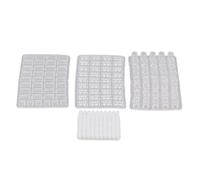 Ocnvlia Stampo per mattoni modello in miniatura scala 1/16, confezione da 4 stampi per mattoni kit fai da te per accessori paesaggio tavolo sabbia 500260676, bianco