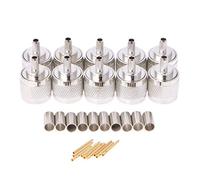 Ocobudbxw 10Pcs N Maschio Spina Crimp RG58 RG142 LMR195 RG400 Cavo coassiale Connettore Dritto