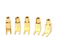 Ocobudbxw 5pcs Spine Adattatore Banana a Forcella Connettore Cavo Altoparlante Tipo Y Presa Banana